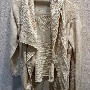 Altar'd State Cream Cable Knit Cardigan